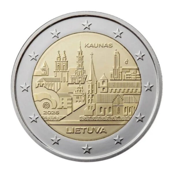 Lithuania 2 euro coin 2026 Kaunas UNC