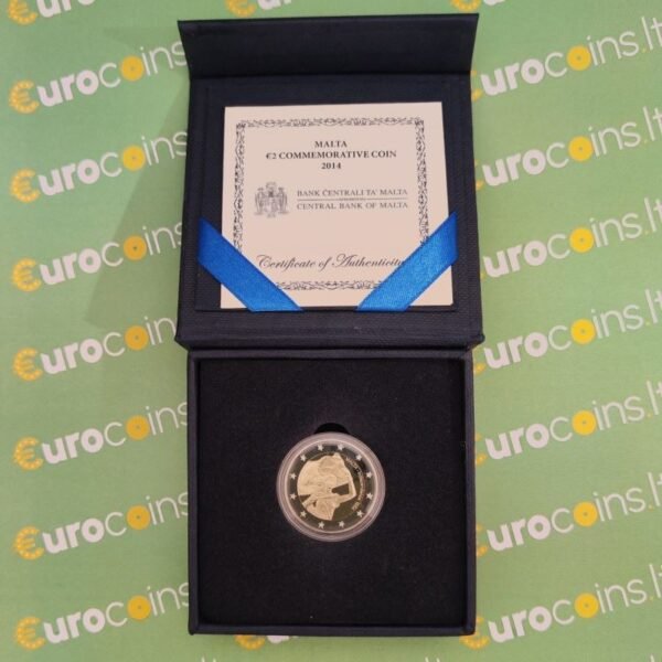 Malta 2 euro coin 2014 Independence PROOF in bank box