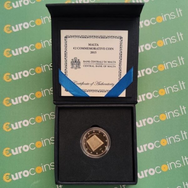 Malta 2 euro coin 2015 Republic PROOF in box Malta 2 euro coin 2015 Republic PROOF in box