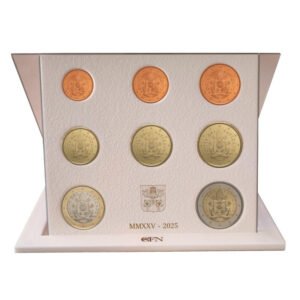Vatican 2025 BU euro coins set in folder
