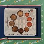 Italy 2011 BU euro set with 2 CC euro in folder