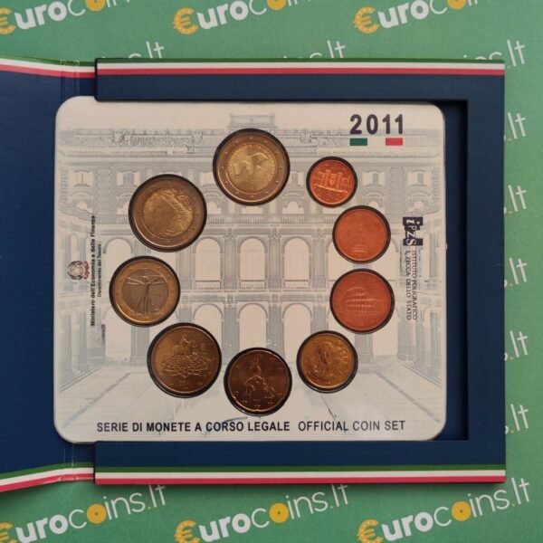 Italy 2011 BU euro set with 2 CC euro in folder