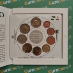 Italy 2014 BU euro coins set Galileo Galilei in folder