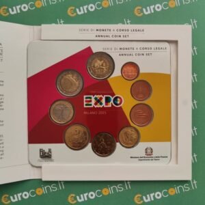Italy 2015 BU euro coins set EXPO Milano in folder Italy 2015 BU euro coins set EXPO Milano in folder