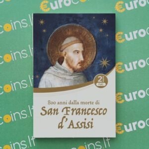 Italy 2 euro coin 2026 Assisi BU coincard
