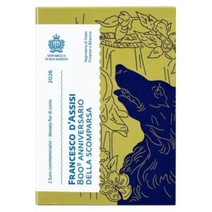 SanMarino 2 euro coin 2026 Assisi coincard