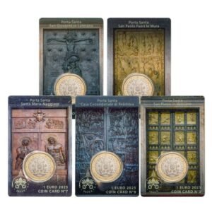 Vatican 2025 1 euro coin in cards series The Holy Doors all