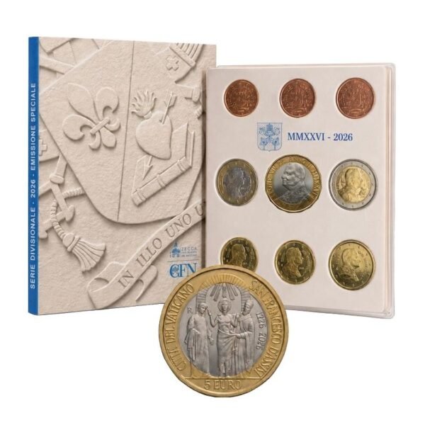 Vatican 2026 BU euro national set with 5 euro coin
